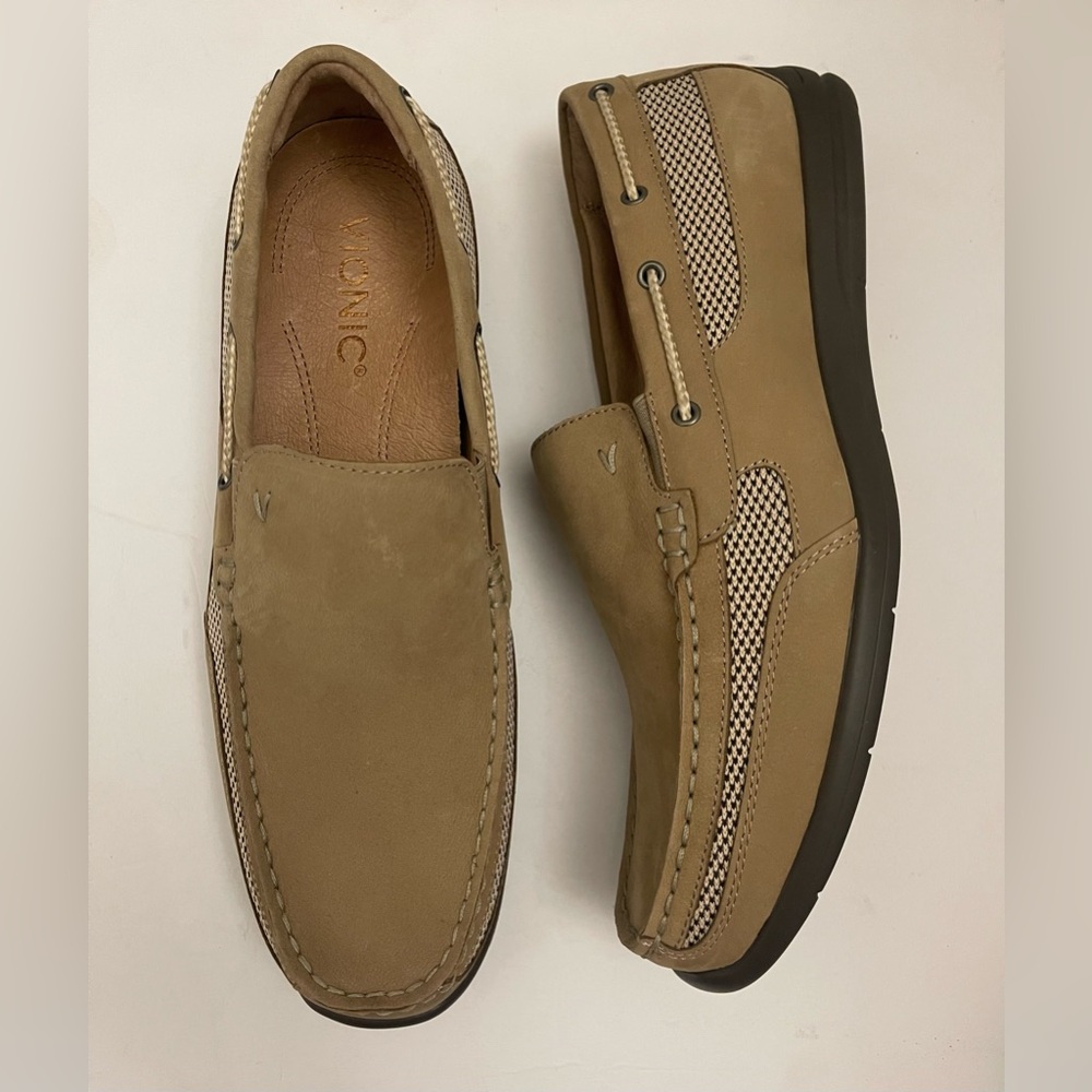Vionic EARL Boat Shoe Leather Loafers Mens size 12